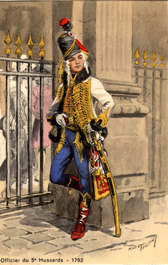 Officier 5e Hussards (ex 6e ex Lauzun) 1792