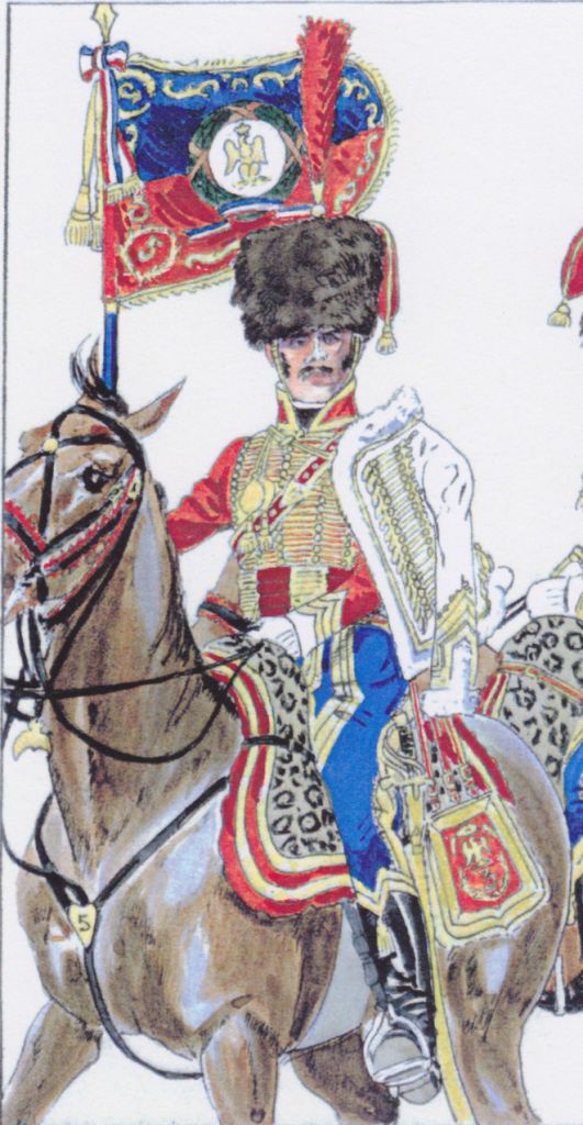 Porte tendard 5e Hussards, 1804