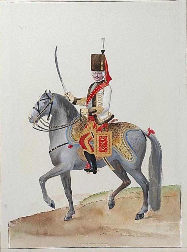 Officier du 6e Hussards Lauzun 1789 Hoffmann