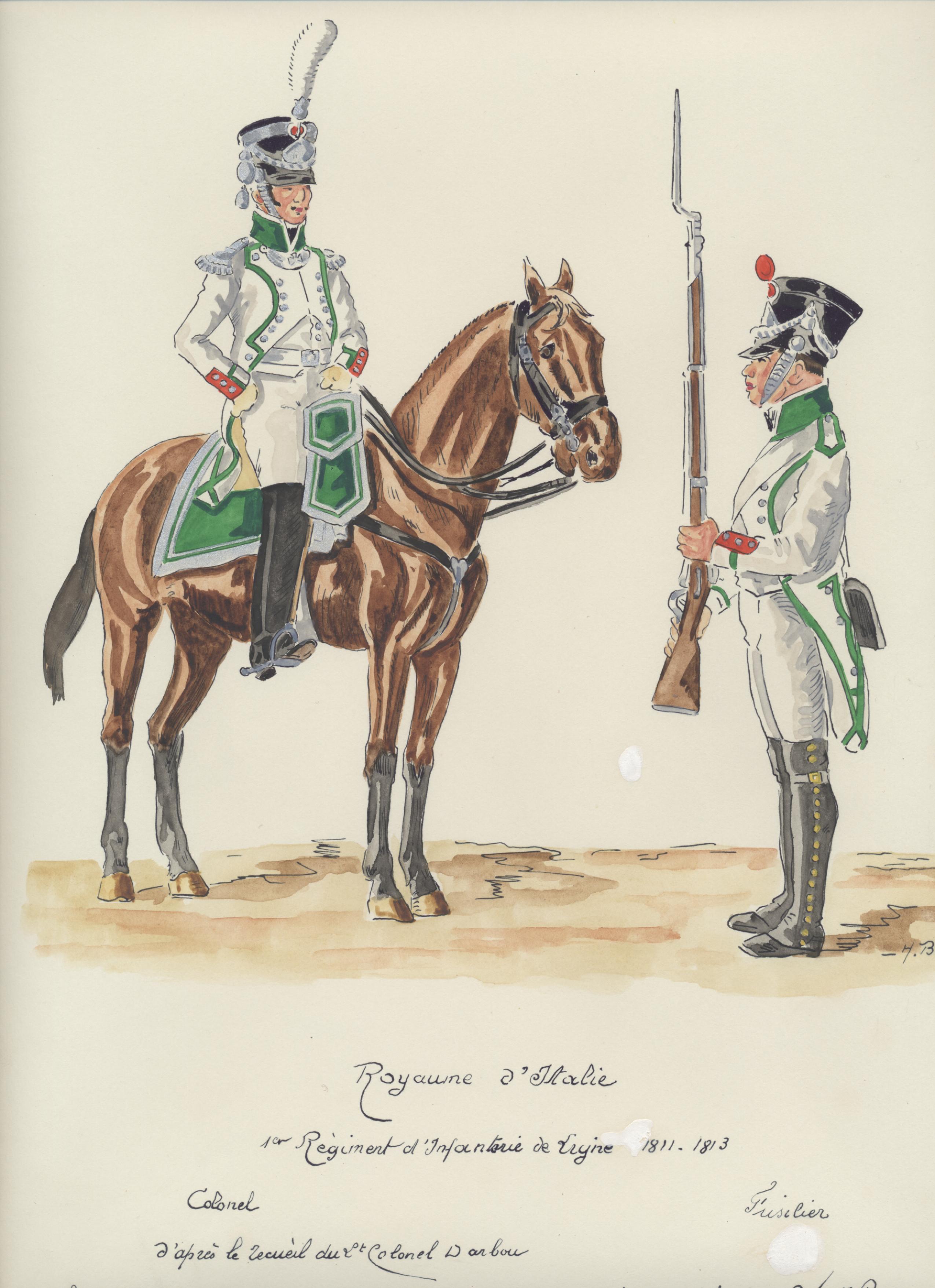 1er de ligne italien, 1811-1813