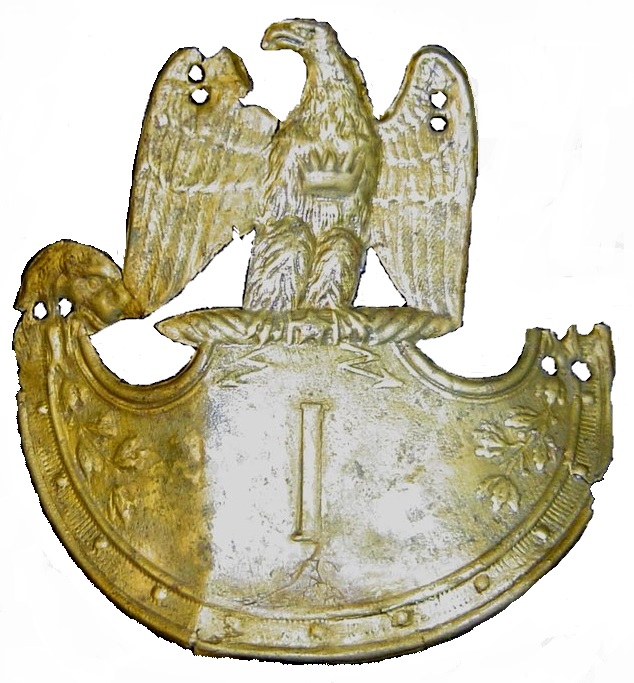 Plaque de shako 1er de ligne italien, modle 1812