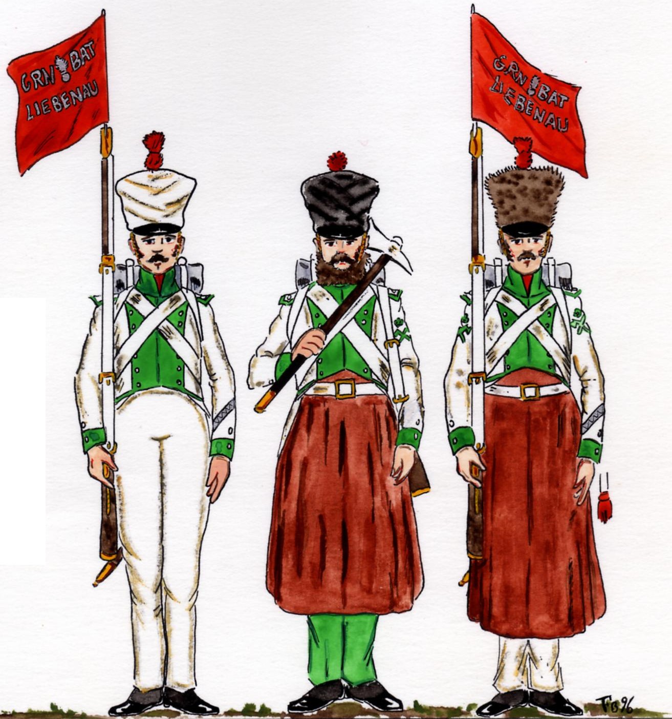 Bataillon de Grenadiers saxon von Liebenau pendant la campagne de Russie 1812