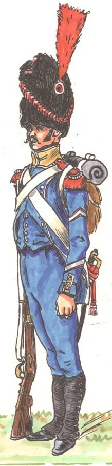 Sous-officier de Carabiniers Rgiment d'Isembourg, 1807-1808